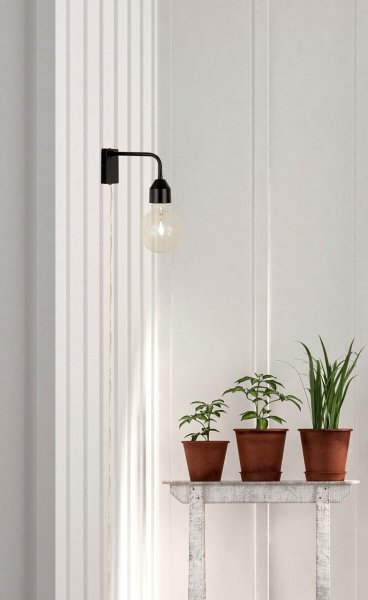Flynn 20cm Zwart wandlamp Van Aneta Lighting - 