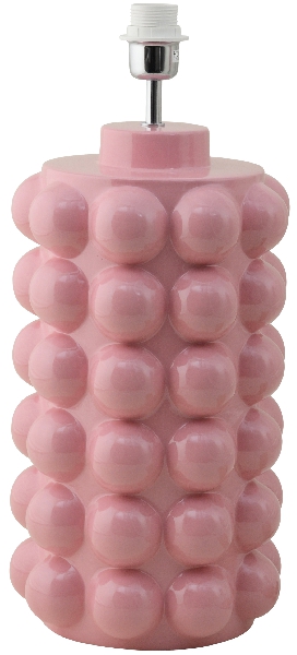 Bubbles 50cm Roze lampenvoet Van Hallbergs - Het bubbelontwerp heeft een heldere en glanzende roze kleur.