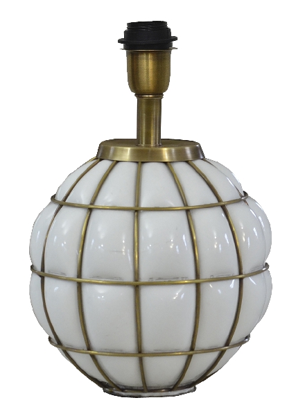 Grace Kelly 38cm Wit lampenvoet Van Hallbergs - Grace Kelly is een prachtige tafellamp met een elegant design.