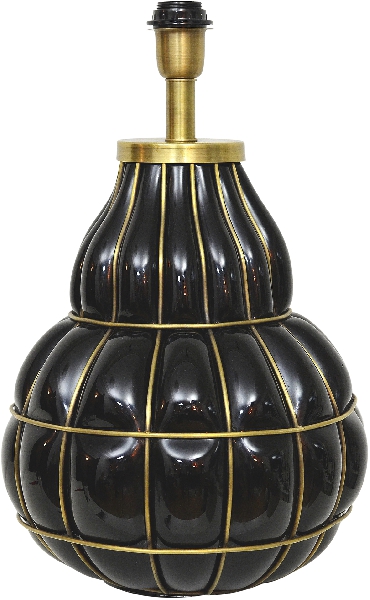 Beatrice 50cm Zwart lampenvoet Van Hallbergs - Grace Kelly is een prachtige tafellamp met een elegant design.
