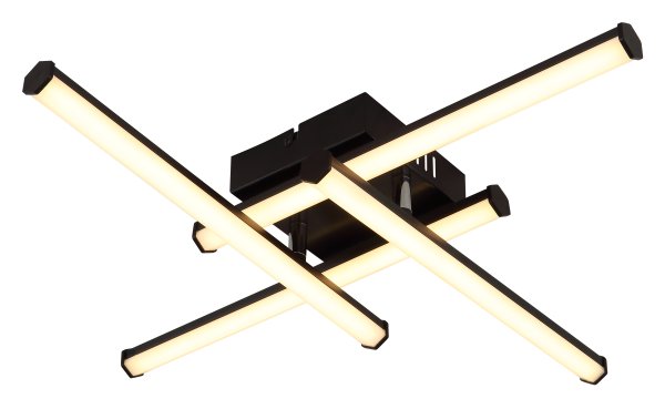 Kirina 50cm Zwart plafondlamp Van Globo Lighting - Kirina adderar moderna stil till rummet med dess innovativa, kvadratiska design.