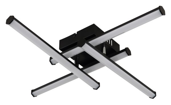 Kirina 50cm Zwart plafondlamp Van Globo Lighting - Kirina adderar moderna stil till rummet med dess innovativa, kvadratiska design.