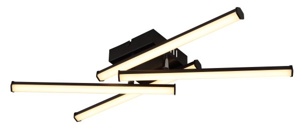 Kirina 50cm Zwart plafondlamp Van Globo Lighting - Kirina adderar moderna stil till rummet med dess innovativa, kvadratiska design.