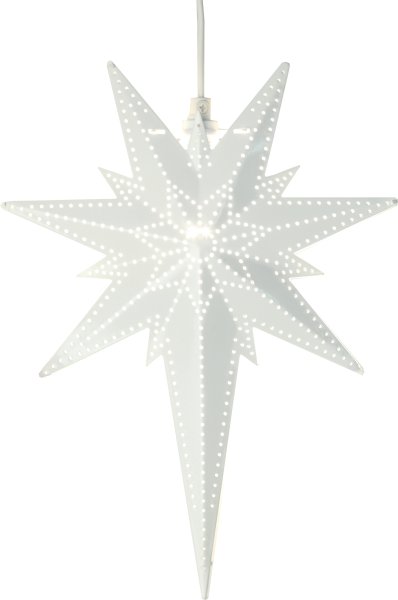 Betlehem 35cm Wit Van Star Trading - Mooie witte metalen ster voor binnen.