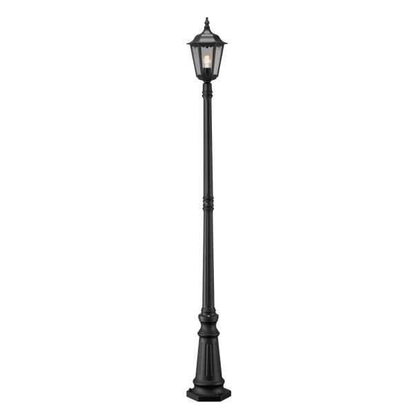 Firenze 210cm Zwart lantaarnpaal Van Konstsmide - De Milano post is een klassieke en elegante buitenlamp met een prachtige lantaarn.