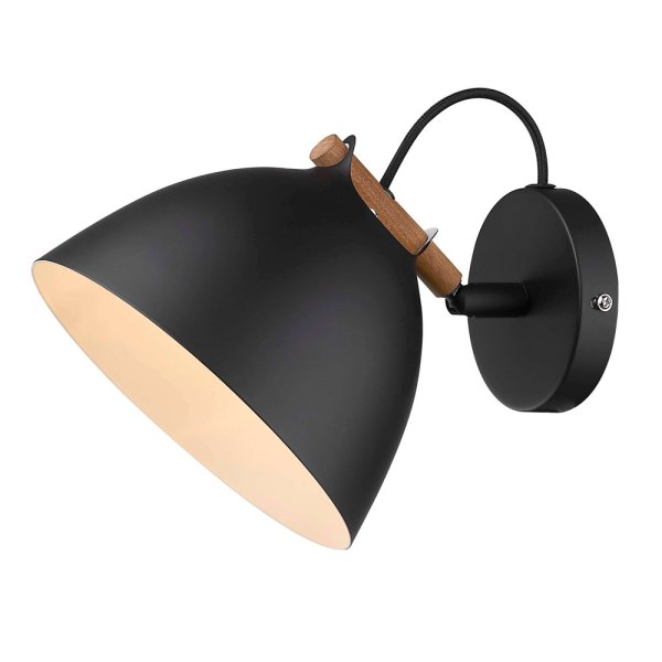 Århus Ø18 Zwart wandlamp Van Halo Design - Geef uw interieur een boost met de &Aring;rhus wandlamp &ndash; een perfecte mix van moderne elegantie en functionaliteit.
