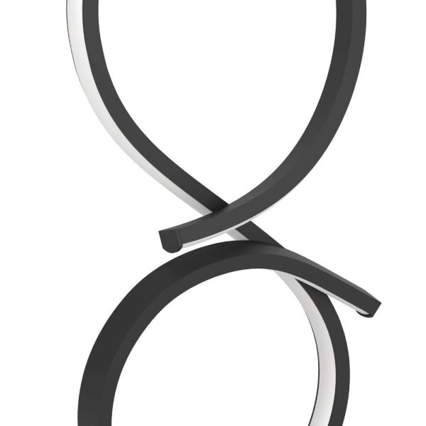 Serpins 40cm Zwart tafellamp Van Eglo - Het minimalistische en futuristische design van de lamp maakt het een stijlvolle toevoeging aan elk modern huis, terwijl de energiezuinige LED-technologie het een duurzame keuze maakt.