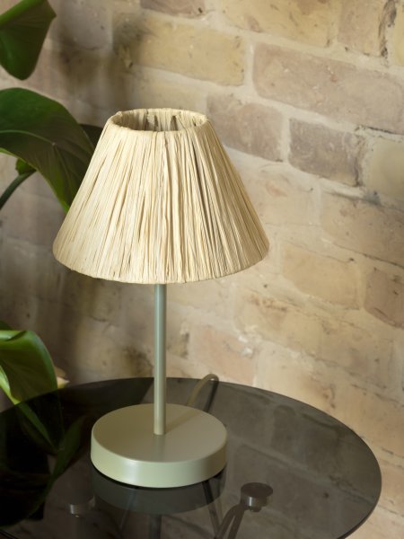 Raffia 33cm Natuur tafellamp Van Ledvance - Het is aan te raden om het op het bureau in de hal, het bijzettafeltje in de woonkamer of voor het raam in de keuken te plaatsen.