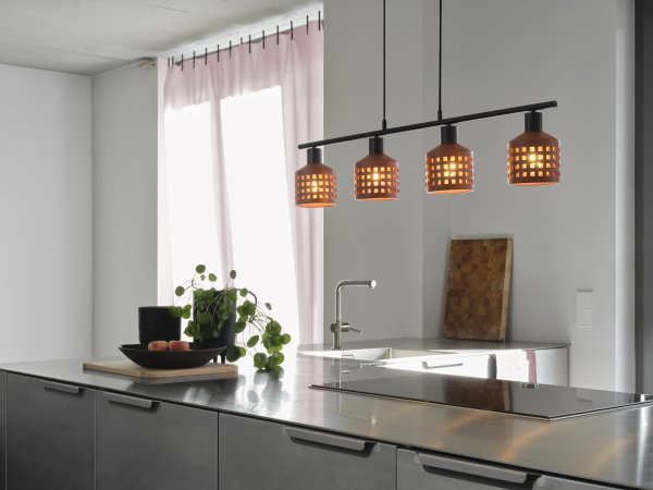 Clay Windows 90cm Bruin hanglamp Van Ledvance - Clay Windows har en rustik design med sina sk&auml;rmar gjord av lera i en r&ouml;dbrun f&auml;rg.