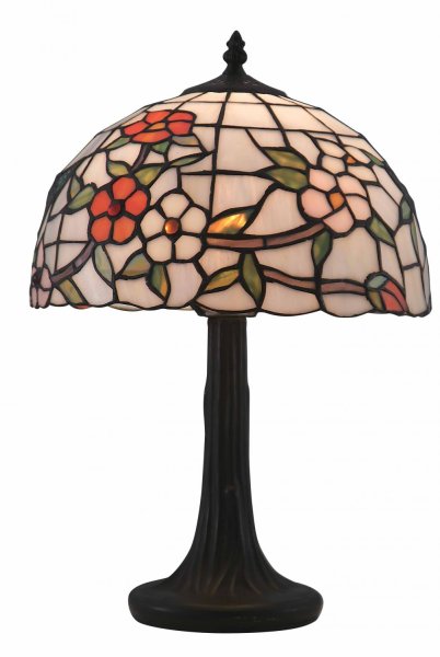 Phuket 45cm Veelkleurig Van Norrsken Design - Phuket is een klassieke Tiffanylamp met een prachtig design met een veer en bloemen in verschillende kleuren.
