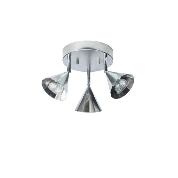  Rain 3 Zilver spot Van CO Bankeryd - De plafondlamp verspreidt een egaal licht dat een aangename sfeer cre&euml;ert en door de stijlvolle vorm is het een discreet maar elegant detail in allerlei interieurs.