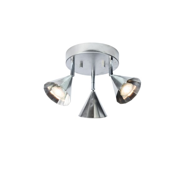  Rain 3 Zilver spot Van CO Bankeryd - De plafondlamp verspreidt een egaal licht dat een aangename sfeer cre&euml;ert en door de stijlvolle vorm is het een discreet maar elegant detail in allerlei interieurs.
