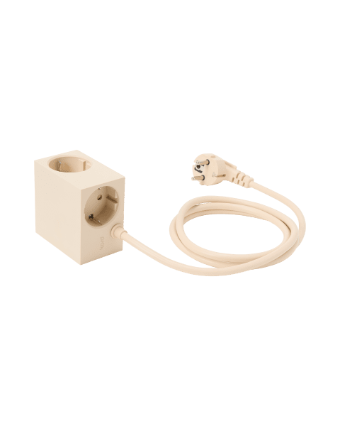 Cuboid Parelmoer Ivoor Van Kord - Meerdere montagemogelijkheden - Direct te bevestigen op metalen oppervlakken met de magnetische zijkanten, gebruik de meegeleverde wrijvingsoppervlakhouder voor een stabiele plaatsing op tafel of bevestig hem aan de muur met 3M-tape voor een discreet en gemakkelijk bereikbaar stopcontact.