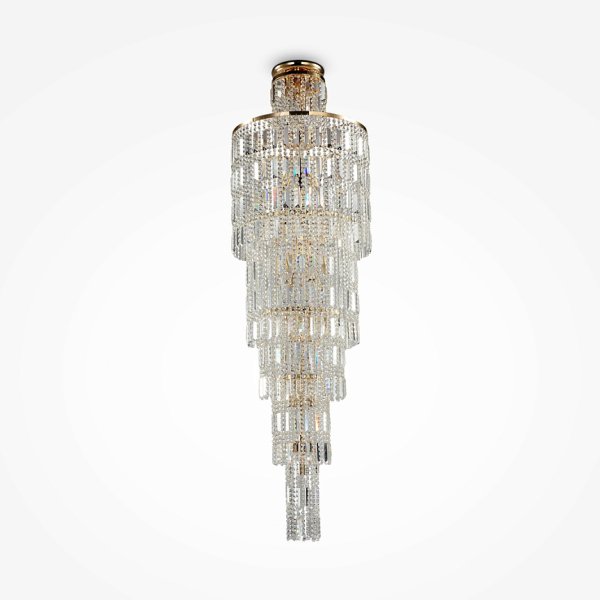 Niagara Ø50 Goud kristal Van Maytoni - Met zijn indrukwekkende vorm en tijdloze elegantie is Niagara niet alleen een lichtpuntje - Het is een prachtige blikvanger die alle aandacht naar zich toe trekt.