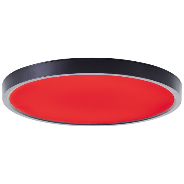 Lotti Ø30 Zwart plafondlamp Van Brilliant - Naast kleur- en lichtregeling biedt Lotti slimme functies zoals een timer en een nachtlampmodus – allemaal eenvoudig te bedienen via de afstandsbediening.