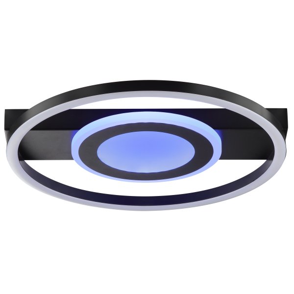 Maureen Ø37 Zwart kinderlamp Van Brilliant - De lamp is voorzien van ge&iuml;ntegreerde led en geeft een helder licht dat dimbaar is met de meegeleverde afstandsbediening.