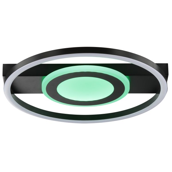 Maureen Ø37 Zwart kinderlamp Van Brilliant - De lamp is voorzien van ge&iuml;ntegreerde led en geeft een helder licht dat dimbaar is met de meegeleverde afstandsbediening.