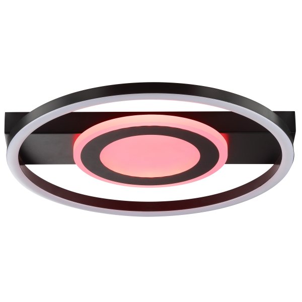 Maureen Ø37 Zwart kinderlamp Van Brilliant - De lamp is voorzien van ge&iuml;ntegreerde led en geeft een helder licht dat dimbaar is met de meegeleverde afstandsbediening.
