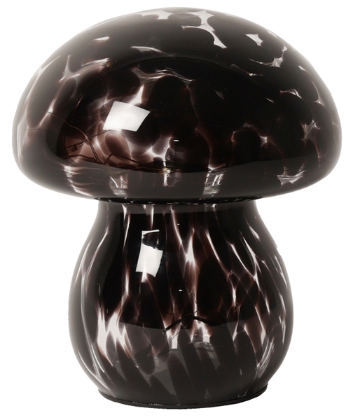 Mushy 16cm Zwart Draagbare Van Eja - Deze compacte en stijlvolle tafellamp, in de vorm van een paddenstoel, voegt charme en persoonlijkheid toe aan elke kamer.