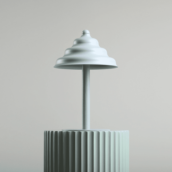 Wave 36cm Blauw tafellamp Van Artera - Wave is een moderne tafellamp met een retro-design, waardoor het een veelzijdige lamp is die in elk huis past.