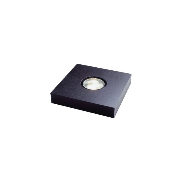 Lichtplaat 13x13cm Zwart Van Frilight - De lichtplaat wordt geleverd met een snoer van 2,2 m, een aan/uit-schakelaar en een stekker.