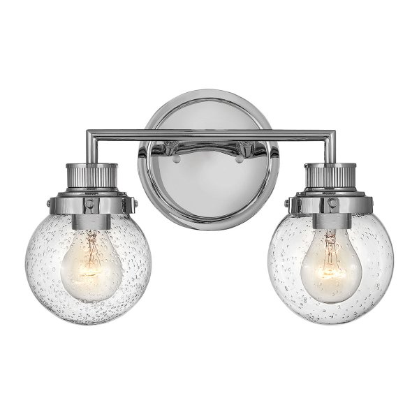 Poppy 37cm Chroom badkamerlamp Van Elstead Lighting - Poppy is een elegante en charmante badkamerlamp die klassiek design combineert met moderne functionaliteit.