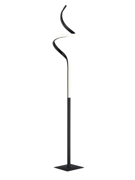 Course Zwart vloerlamp Van Trio Lighting - De lamp is voorzien van een geïntegreerde SWITCH dimmer, waarmee u de helderheid eenvoudig in drie standen kunt aanpassen – 100%, 50% en 25% – om zo de perfecte sfeer in de kamer te creëren.