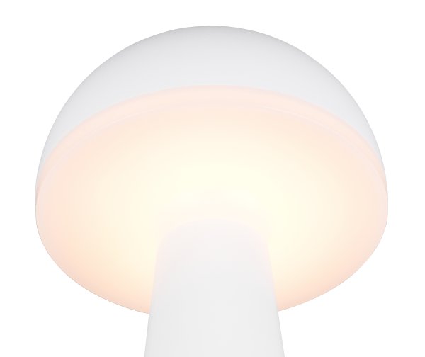 Fungo 30cm Wit Draagbare Van Trio Lighting - De draagbare tafellamp Fungo combineert een tijdloos design met innovatieve functies, waardoor het een favoriet is onder de oplaadbare lampen.