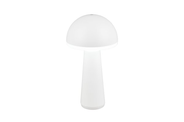 Fungo 30cm Wit Draagbare Van Trio Lighting - De draagbare tafellamp Fungo combineert een tijdloos design met innovatieve functies, waardoor het een favoriet is onder de oplaadbare lampen.