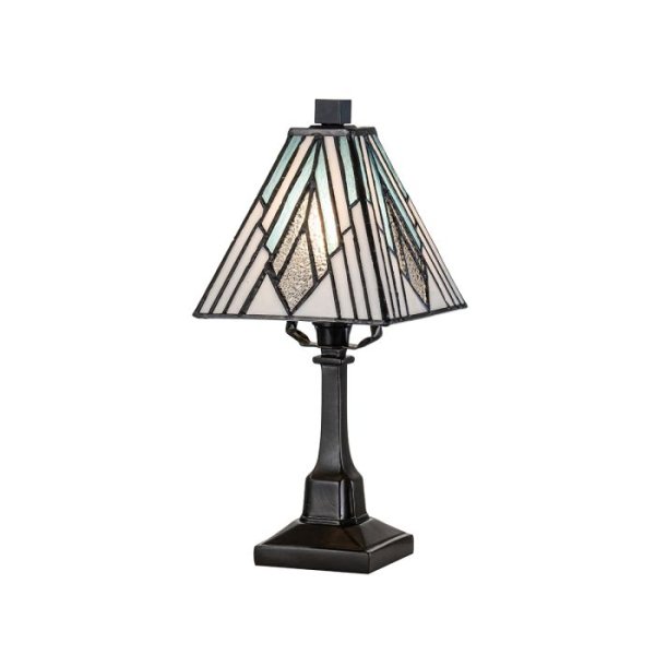 Alderley 32cm Veelkleurig Van Elstead Lighting - De metalen onderdelen hebben een diepe vintage bronzen afwerking en een klassiek art-decodesign, wat zorgt voor een tijdloze en elegante uitstraling.