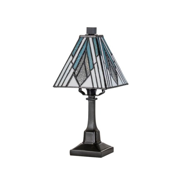 Alderley 32cm Veelkleurig Van Elstead Lighting - De metalen onderdelen hebben een diepe vintage bronzen afwerking en een klassiek art-decodesign, wat zorgt voor een tijdloze en elegante uitstraling.