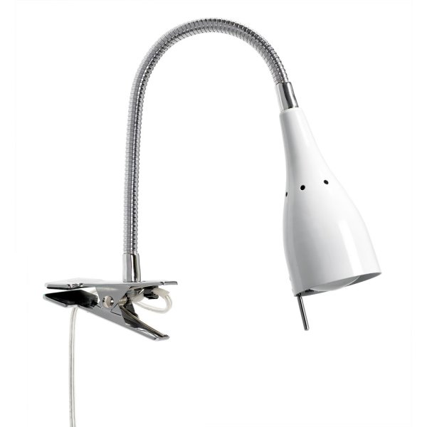 Tanum Wit klemlamp Van Armaturhantverk - Deze praktische en stijlvolle klemlamp in de kleur wit geeft u flexibele verlichting waar u het nodig heeft.