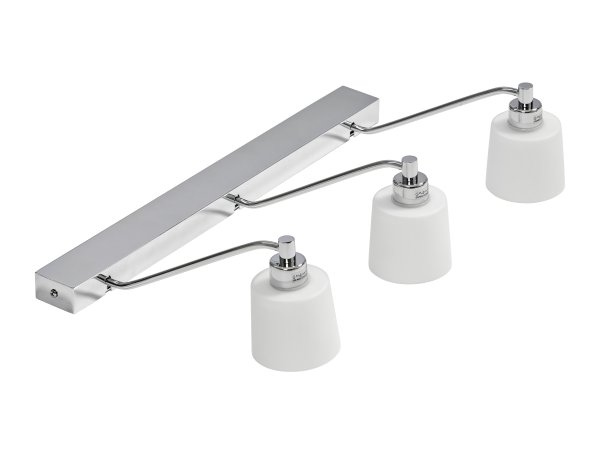 Tärnö 50cm Chroom badkamerlamp Van Armaturhantverk - De chromen afwerking en het witte glas creëren een elegante combinatie die een zacht en aangenaam licht verspreidt, perfect voor spiegelverlichting.