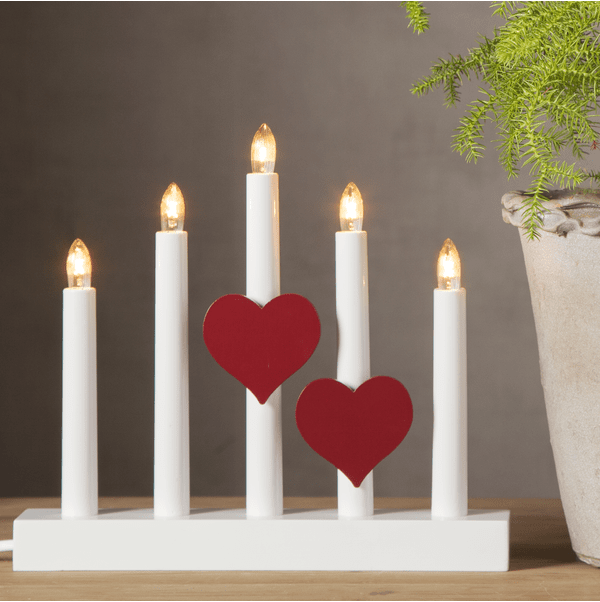 Kaarsenring 2-Pack ROOD Van Star Trading - Verander de look en versier uw Adventkandelaar of LED-kaars met deze door Kerstmis ge&iuml;nspireerde decoraties van hout.