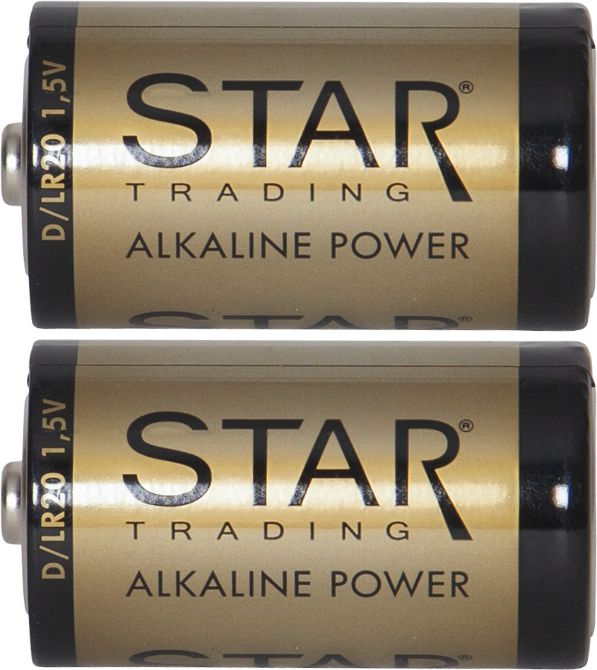 Batterij 2-Pack D 1,5V Power Alkaline Goud Van Star Trading - 