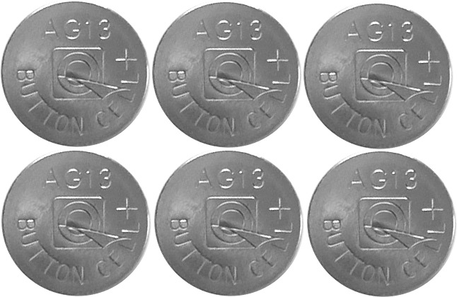 Batterij 6 Stuks AG13/LR44 Zilver Van Star Trading - 