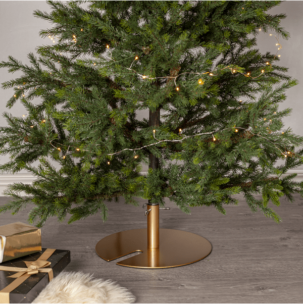 Kerstboomstandaard Stadig Goud Van Star Trading - Kerstboomvoet van goudkleurig metaal voor kunstsparren, geschikt voor een stamdiameter tot max.
