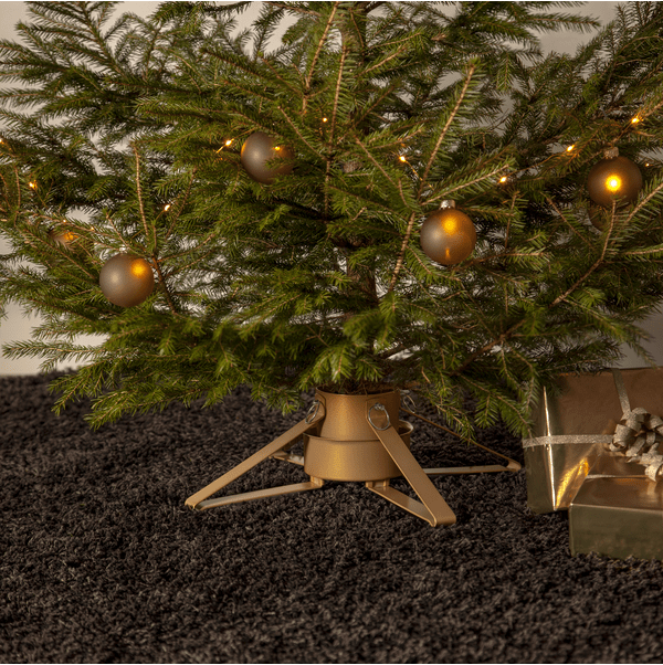 Kerstboomstandaard Granig Goud Van Star Trading - Voor sparren met een stamdiameter van 3,5-8,5 cm en een hoogte tot 260 cm.