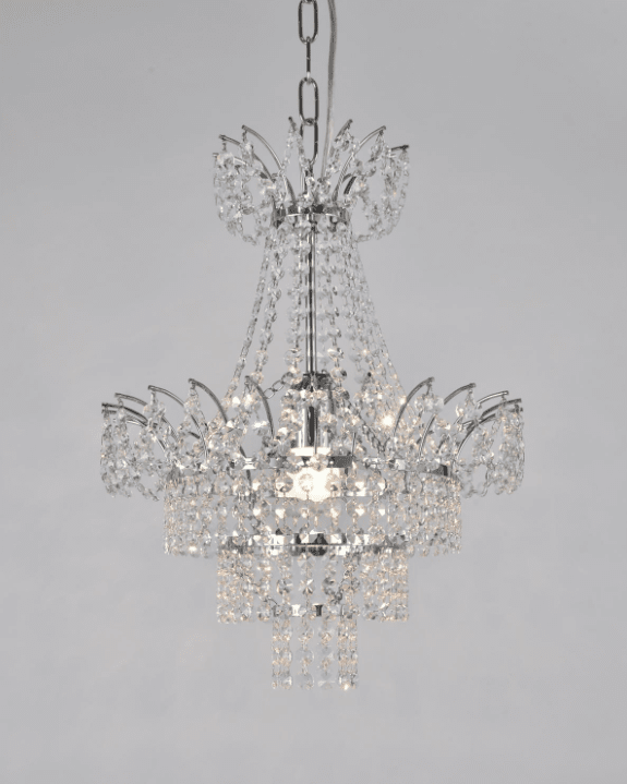Estelle Ø35 Zilver kristal Van Norrsken Design - De Estelle kristallen kroonluchter in chroom combineert tijdloze glamour met een moderne chromen afwerking voor een opvallende indruk.