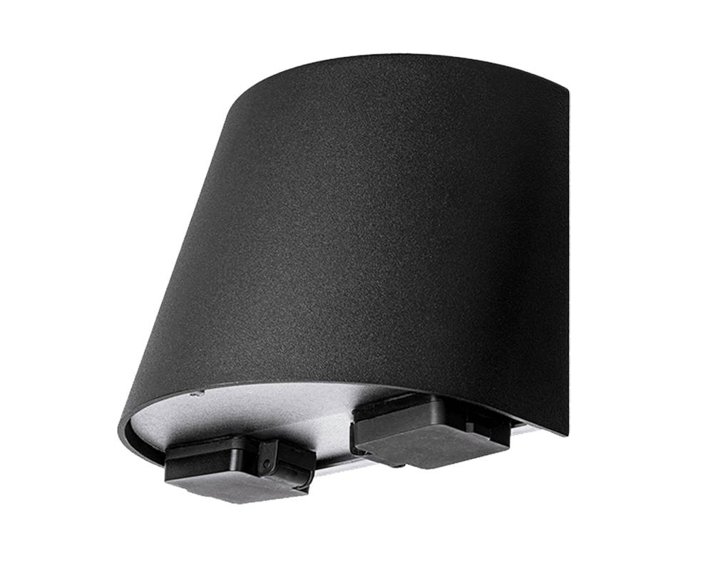 Mini m. uttag Zwart buitenlamp Van Westal - De armatuur is voorzien van een GU10-fitting en zorgt voor een niet-verblindende downlight.