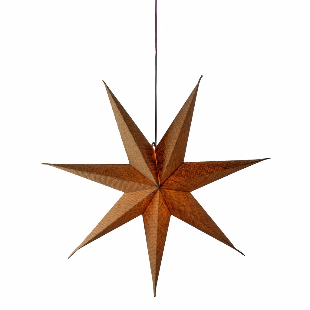 Papieren Ster Ø60 Natuur Van Konstsmide - Prachtige papieren ster in natuurlijke kleur, 60 cm in diameter &ndash; Een stijlvolle kerstdecoratie met een rustieke uitstraling.