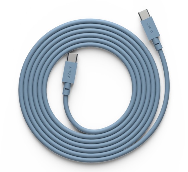 Cable 1 USB C to USB C Charging Cable, 2m Blauw Van Avolt - Perfect te combineren met andere producten van Avolt &ndash; Functie en vorm komen samen, waar u ook bent.