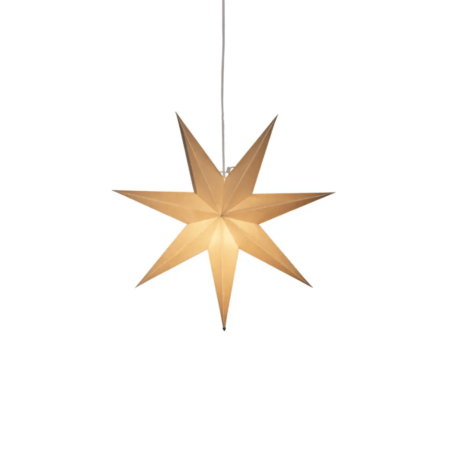 Papieren Ster Ø60 Grijs Van Konstsmide - Ideaal om in het raam te hangen of tegen een mooie muur &ndash; een tijdloze decoratie die elke kamer met haar eenvoudige elegantie verfraait.