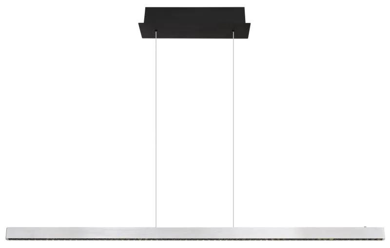 Dentsy 120cm Staal hanglamp Van Globo Lighting - Med den smidiga touchknappen f&ouml;r av/p&aring; och den stegl&ouml;sa touchdimmern kan du enkelt justera ljusstyrkan efter &ouml;nskem&aring;l.