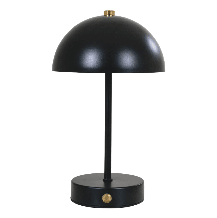 Holt LED 25cm Zwart Draagbare Van House of Nordic - De klassiska formen i svart metall med detaljer i m&auml;ssing bidrar med en harmonisk atmosf&auml;r till rummet.