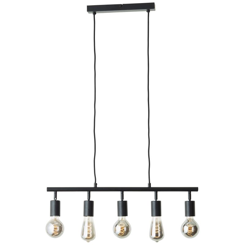 Tiffany 63cm Matzwart hanglamp Van Brilliant - Moderne plafondlamp in zwart metaal met beweegbare voetstukken, waarmee u uw eigen design en verlichting kunt creëren.