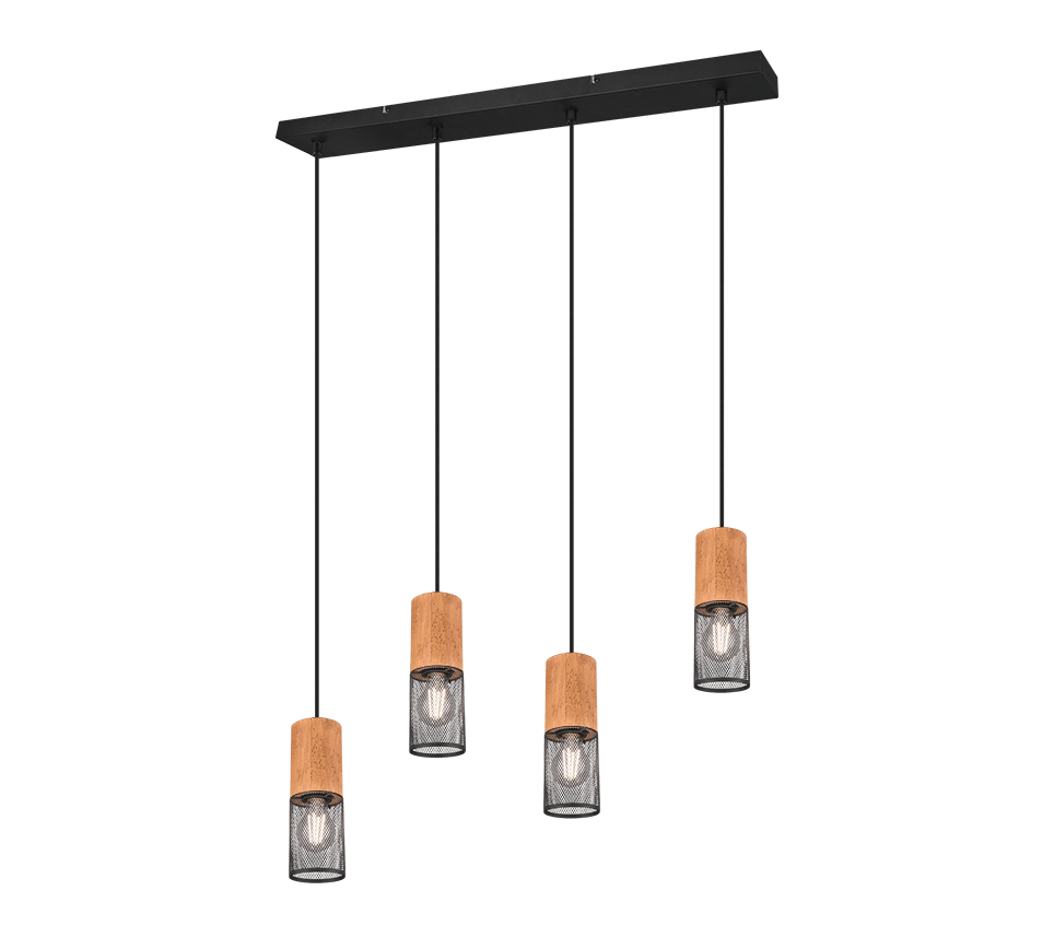 Tosh 65cm Zwart hanglamp Van Trio Lighting - 