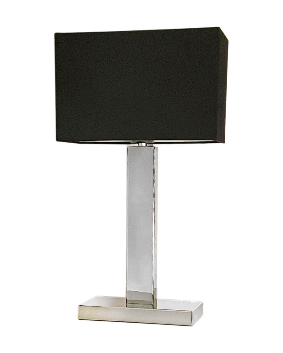 Prime 47cm Chroom tafellamp Van By Rydéns - Ontdek de mogelijkheden met de Prime tafellamp in metaal en stoffen kap en laat het elegante design en de subtiele verlichting een betoverend effect cre&euml;ren in uw raam.