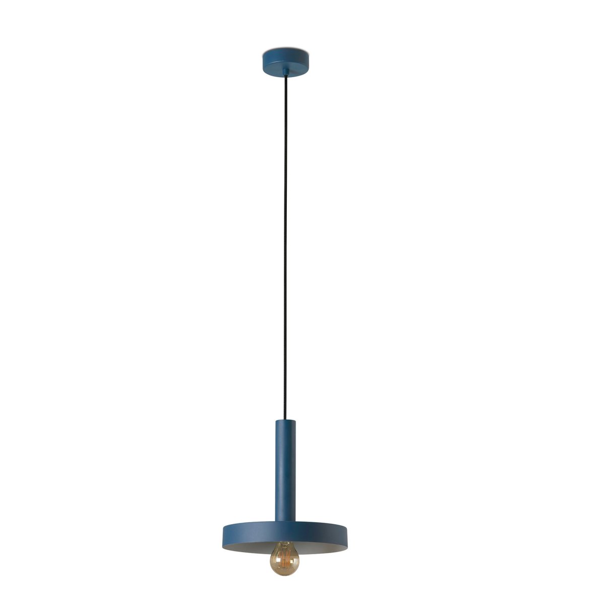 Whizz Ø25 Blauw hanglamp Van Faro Barcelona - Whizz is een stijlvolle hanglamp ontworpen door Christoph Friedrich Wagner, met een moderne kleurencombinatie van wit en blauw.