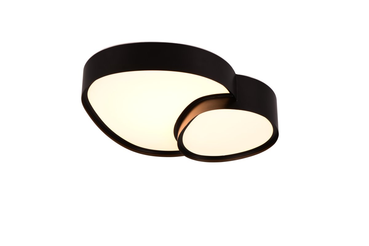 Rise 43cm Zwart plafondlamp Van Trio Lighting - 